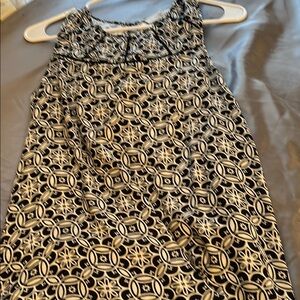 Black and White Patterned Sleeveless Top